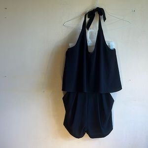 Drapey halter top romper